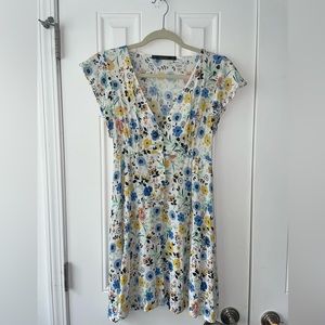 Zara floral bottom down short sleeve dress